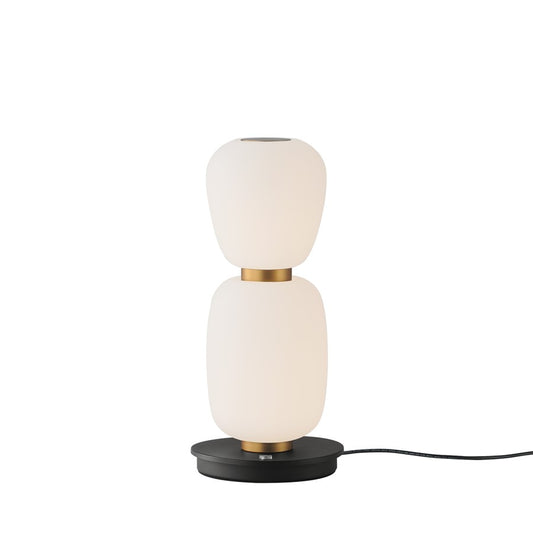 ET2 Lighting Soji Double Stack Portable Lamp, Black/Gold/White
