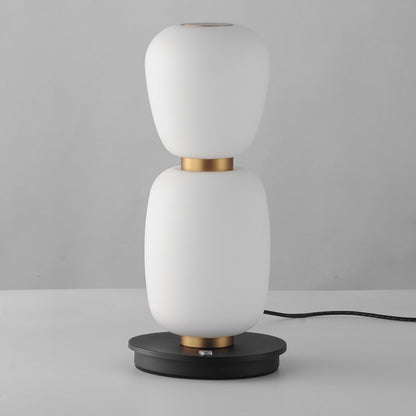 ET2 Lighting Soji Double Stack Portable Lamp, Black/Gold/White