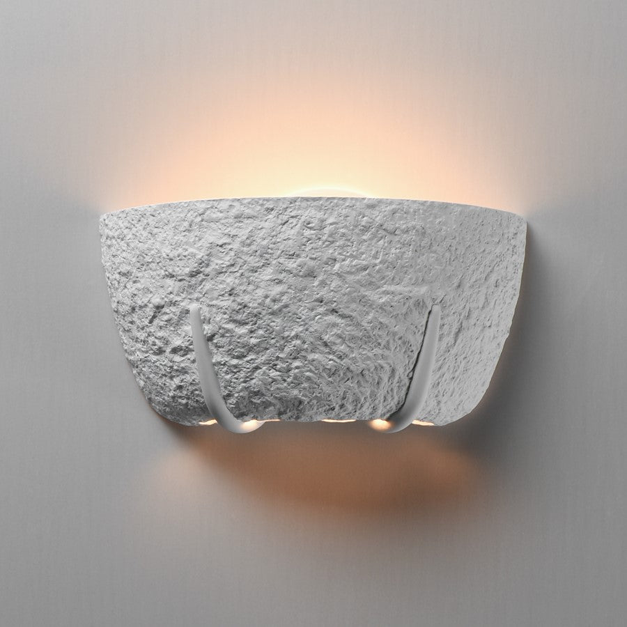 ET2 Lighting Geist 2 Light Wall Sconce, Textured White