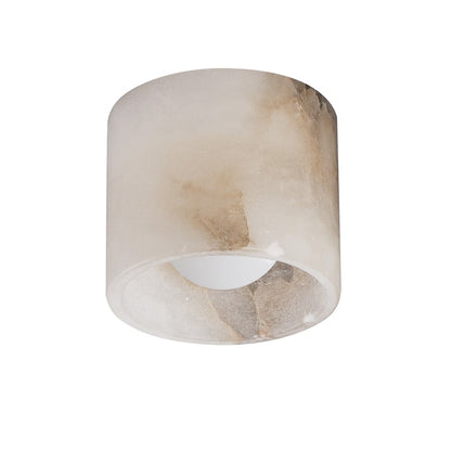 ET2 Lighting Cava 1 Light Semi-Flush Mount, /White Alabaster - E25221-WA