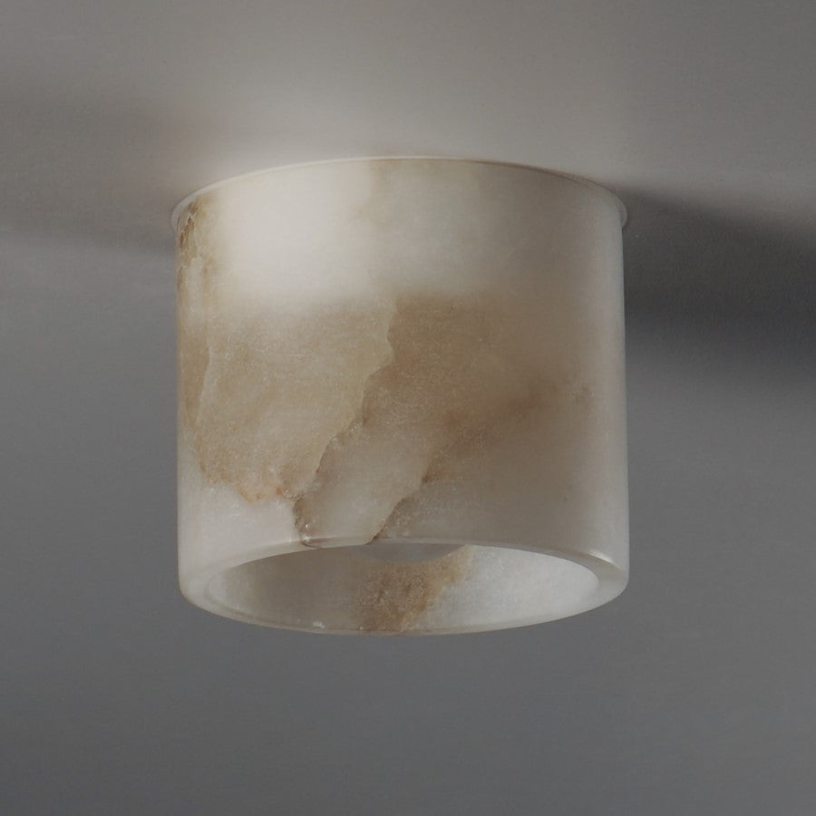 ET2 Lighting Cava 1 Light Semi-Flush Mount, /White Alabaster