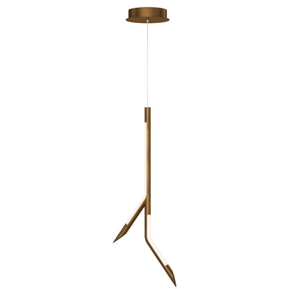 ET2 Lighting Scion 2 Light Single Pendant, Weathered Brass