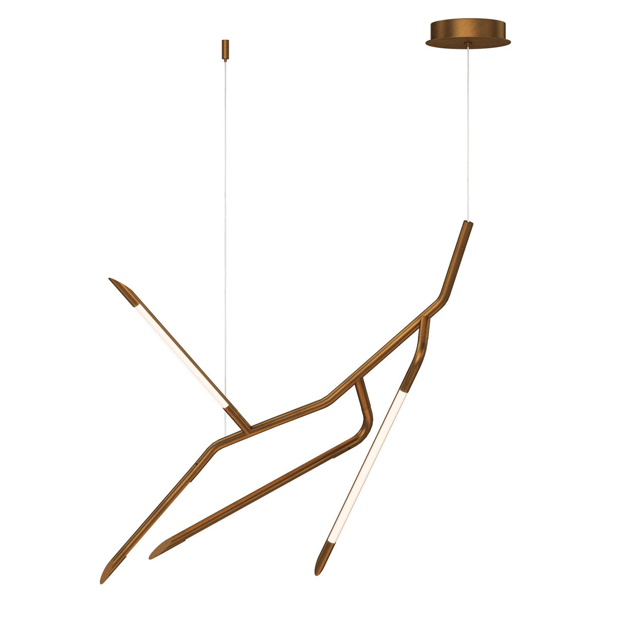 ET2 Lighting Scion 4 Light Single Pendant, Weathered Brass