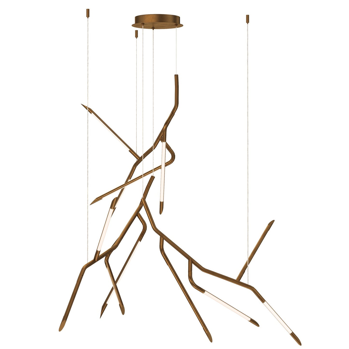 ET2 Lighting Scion 12 Light Single Pendant, Weathered Brass