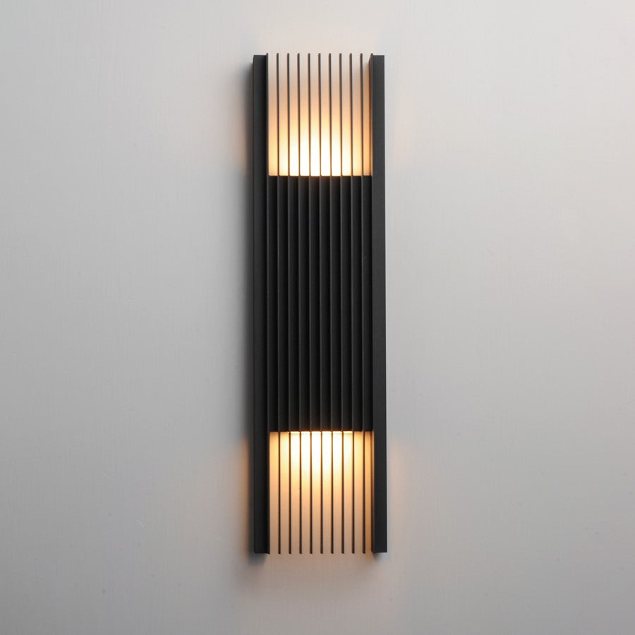 ET2 Lighting Rampart 2-Light XL LED Outdoor Wall Sconce, Black