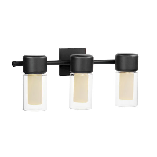 3 Light Bathroom Vanity Light, Black