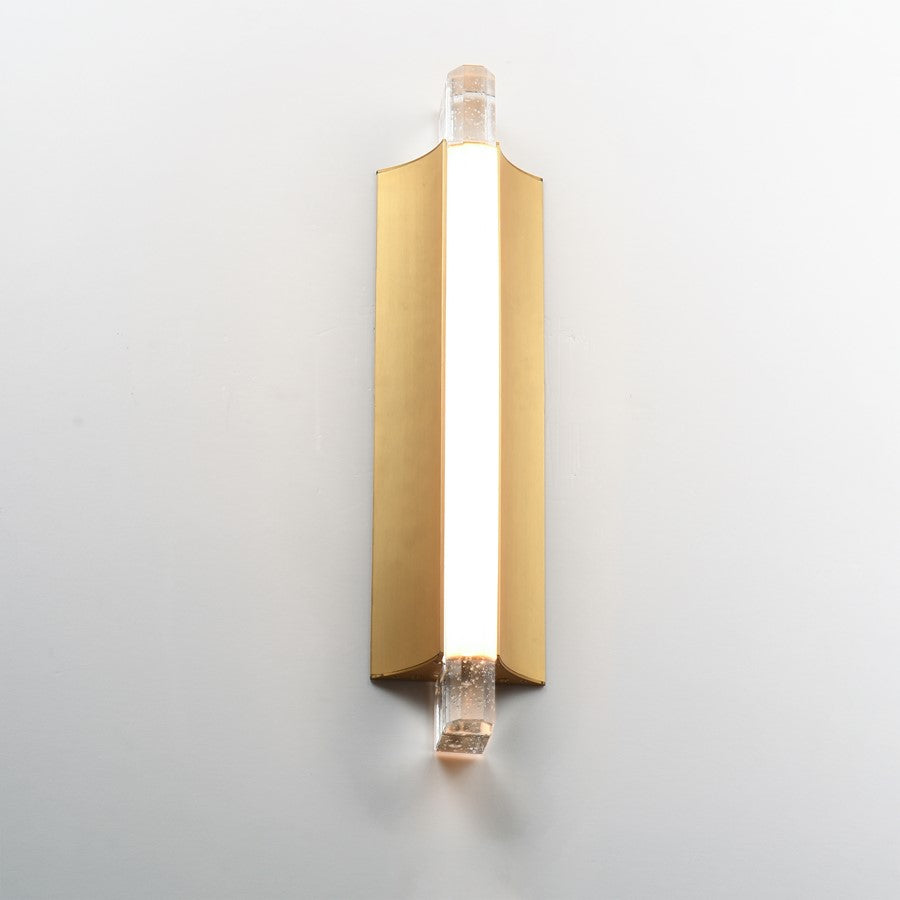 ET2 Lighting Hyperion 1Lt 18" Wall Sconce, Gold/Clear Crystal