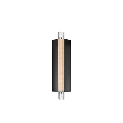 ET2 Lighting Hyperion 1Lt 18" Wall Sconce, Black/Clear Crystal - E30211-122BK