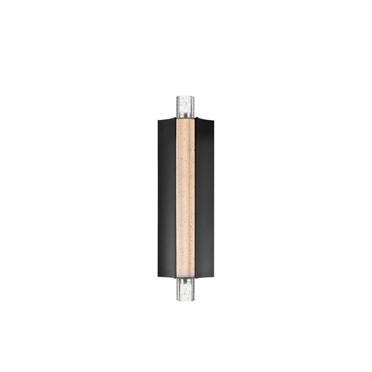ET2 Lighting Hyperion 1Lt 18" Wall Sconce, Black/Clear Crystal