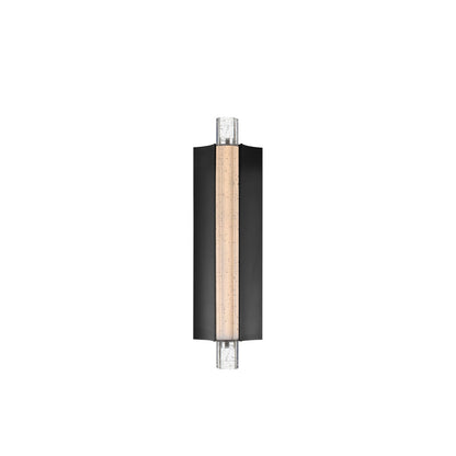 ET2 Lighting Hyperion 1Lt 18" Wall Sconce, Black/Clear Crystal