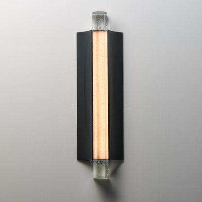 ET2 Lighting Hyperion 1Lt 18" Wall Sconce, Black/Clear Crystal