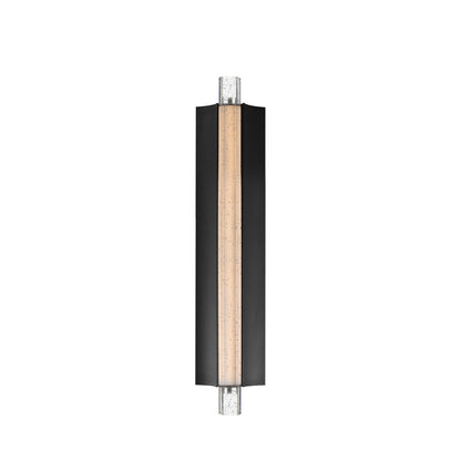 ET2 Lighting Hyperion 1Lt 24" Wall Sconce, Black/Clear Crystal