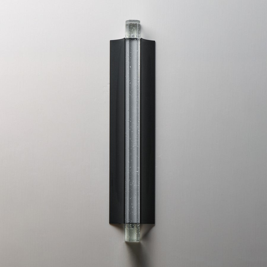 ET2 Lighting Hyperion 1Lt 24" Wall Sconce, Black/Clear Crystal