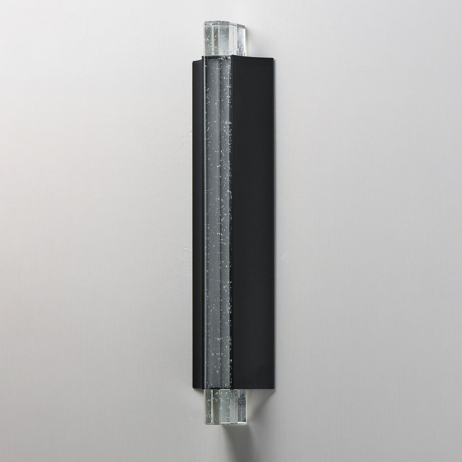 ET2 Lighting Hyperion 1Lt 24" Wall Sconce, Black/Clear Crystal