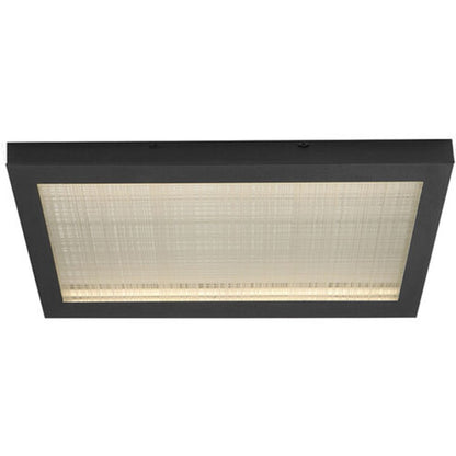 ET2 Lighting Highlander 1Lt 12" LED Outdoor Flush, Black/Linen