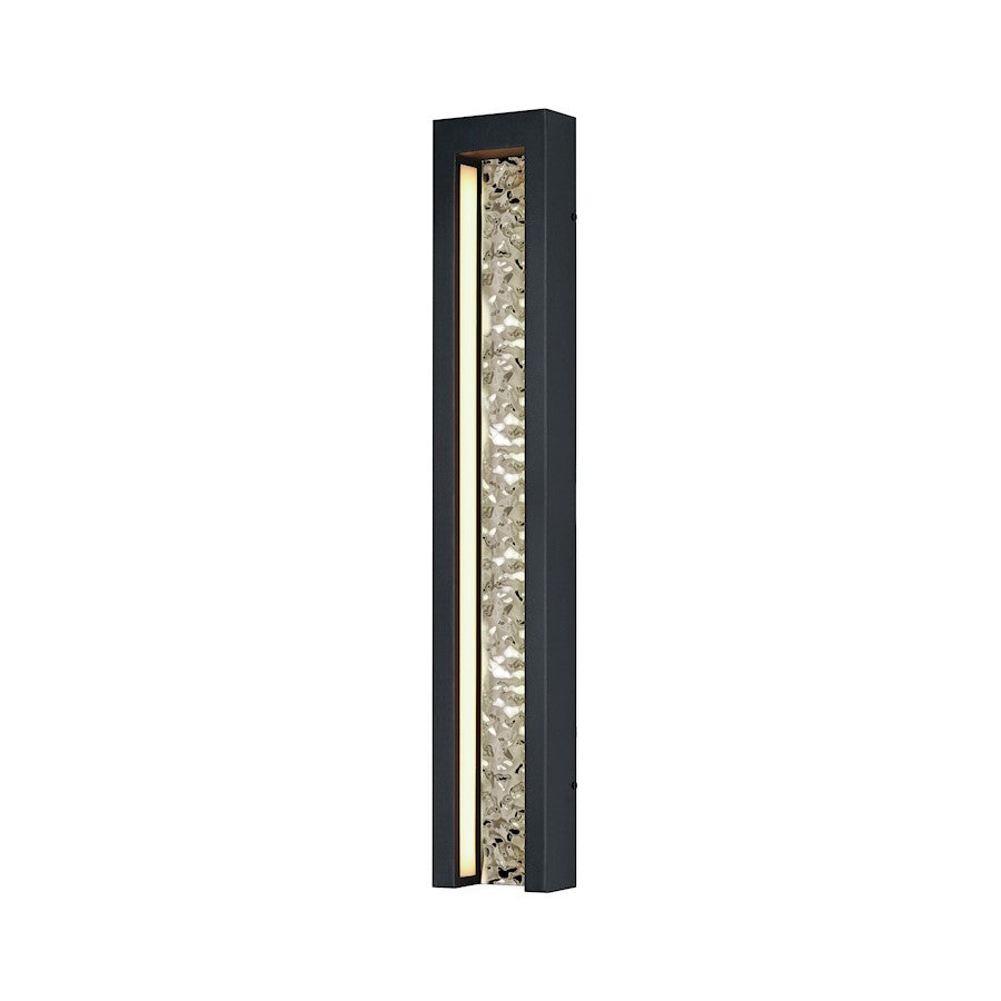 ET2 Lighting Liquid 2Lt 30" LED Outdoor Sconce, Black/Ripple