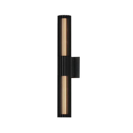 ET2 Lighting Citadel 2-Light 24" LED Outdoor wall sconce, Black