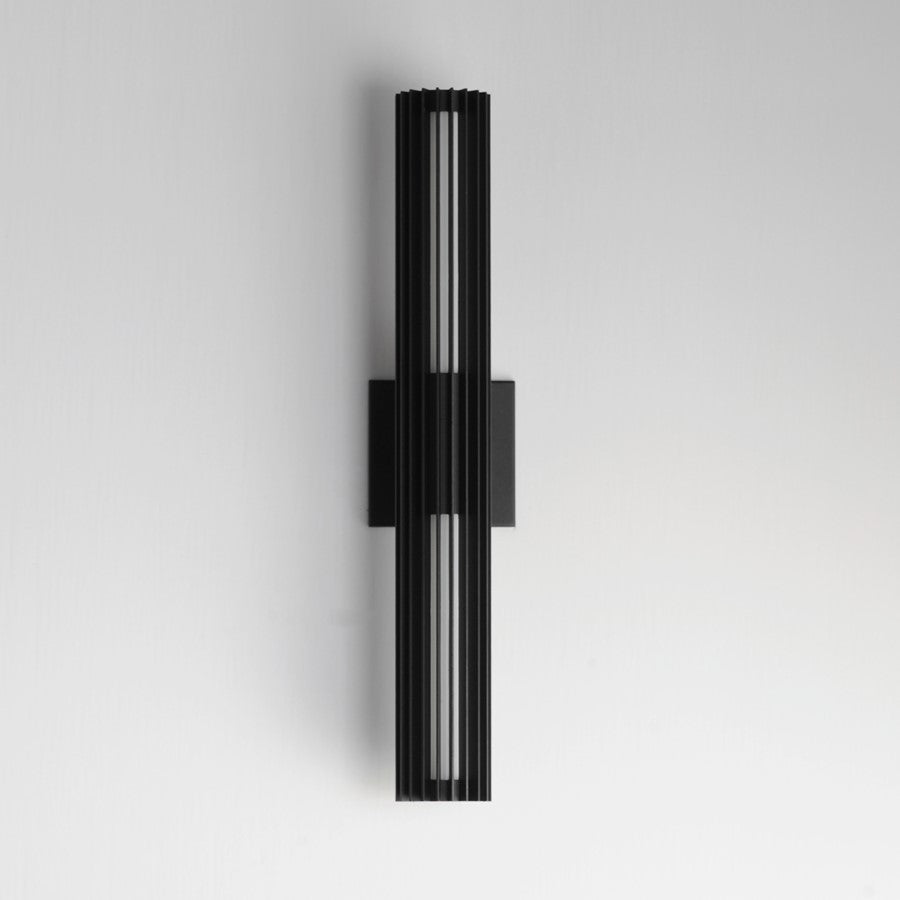 ET2 Lighting Citadel 2-Light 24" LED Outdoor wall sconce, Black