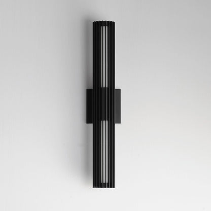 ET2 Lighting Citadel 2-Light 24" LED Outdoor wall sconce, Black