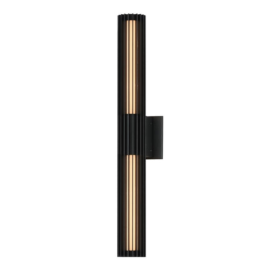 ET2 Lighting Citadel 2-Light 28" LED Outdoor wall sconce, Black