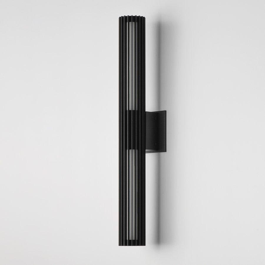 ET2 Lighting Citadel 2-Light 28" LED Outdoor wall sconce, Black