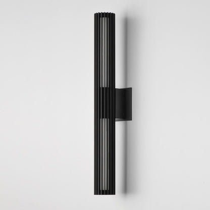 ET2 Lighting Citadel 2-Light 28" LED Outdoor wall sconce, Black