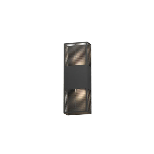 ET2 Lighting Grate 2Lt 18" LED Outdoor Wall Sconce, Bronze
