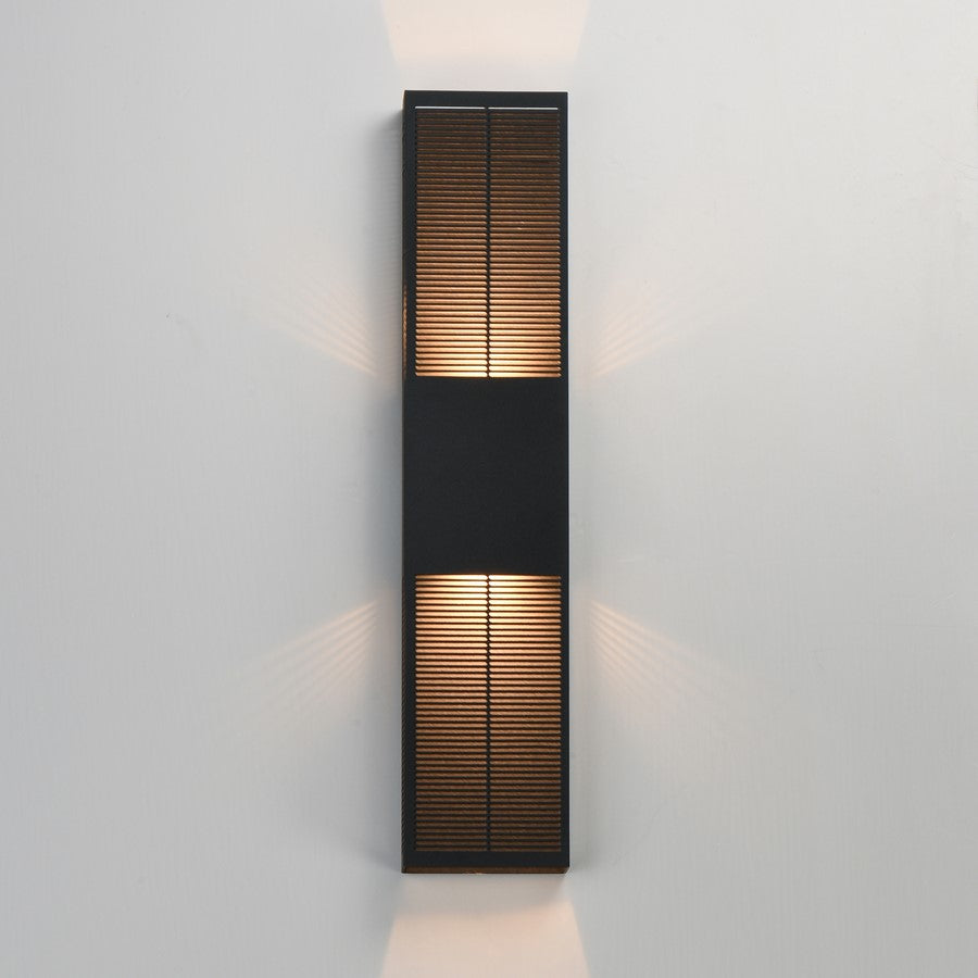 ET2 Lighting Grate 2-Light 30" LED Outdoor Wall Sconce, Black