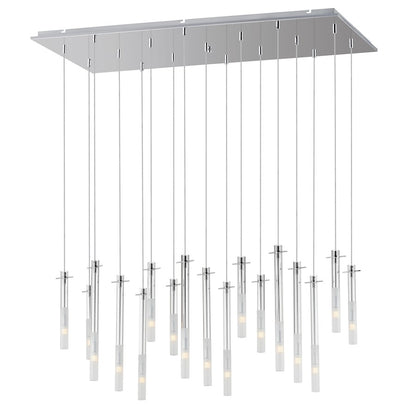 17 Light Pendant, Polished Chrome