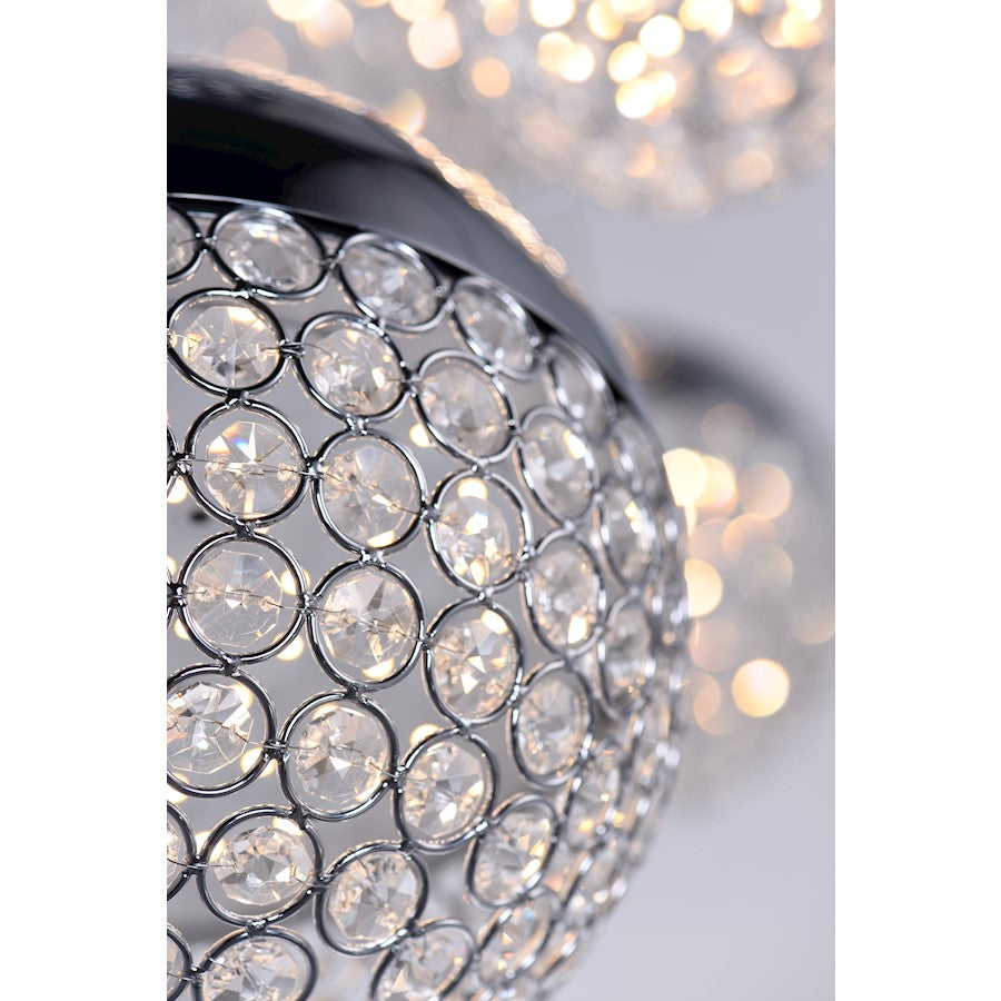 ET2 Lighting Eclipse 3 Light Single Pendant, Polished Chrome
