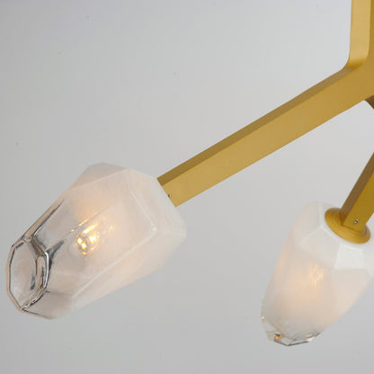 ET2 Lighting Blossom 3-Light Flush Mount, Clear/Frosted