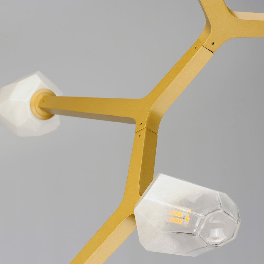 5 Light Pendant, Clear/Frosted