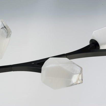 19" 10 Light Pendant, Clear/Frosted
