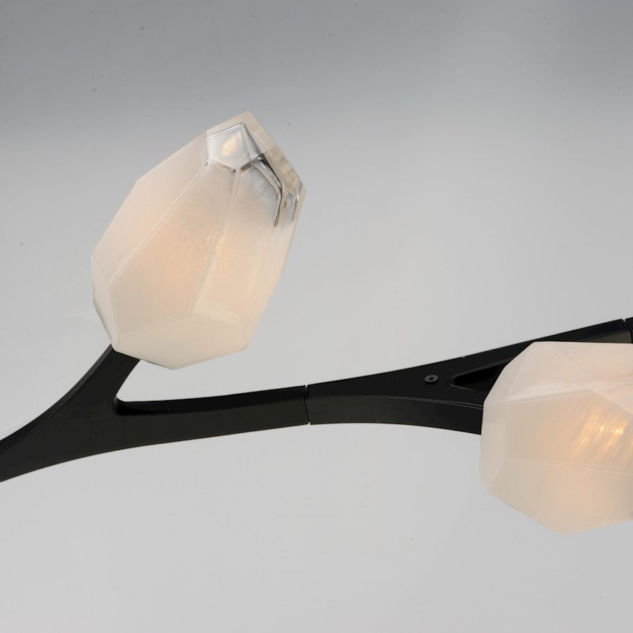 19" 10 Light Pendant, Clear/Frosted