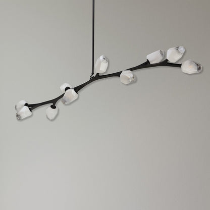 19" 10 Light Pendant, Clear/Frosted