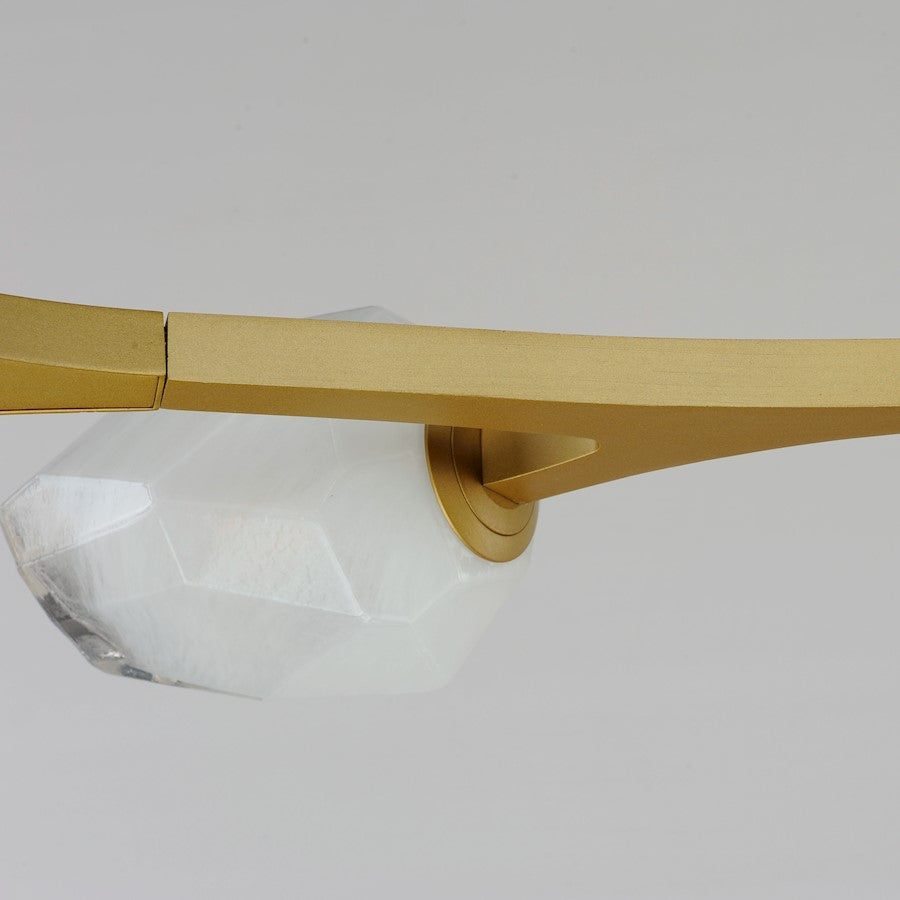 19" 10 Light Pendant, Clear/Frosted