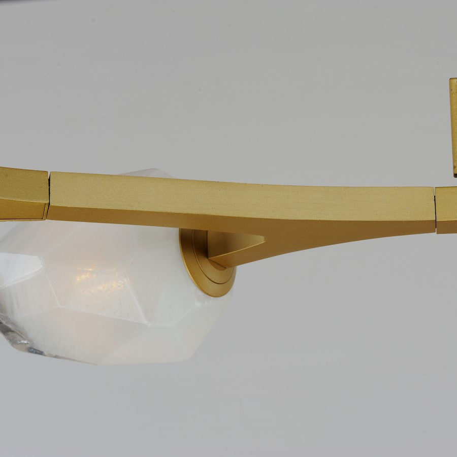 19" 10 Light Pendant, Clear/Frosted