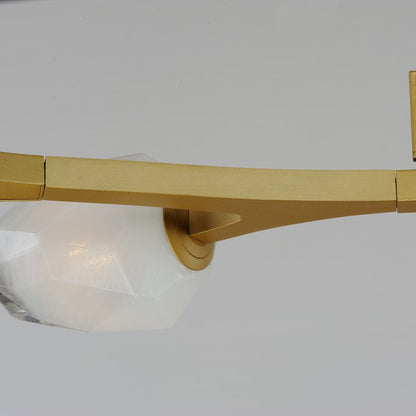 19" 10 Light Pendant, Clear/Frosted