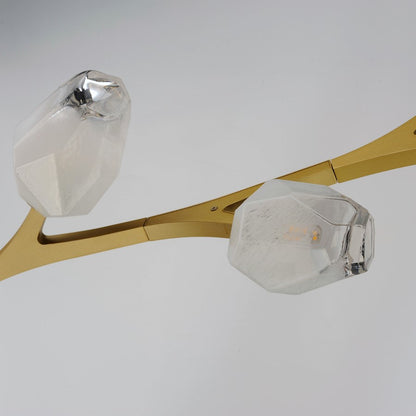 19" 10 Light Pendant, Clear/Frosted