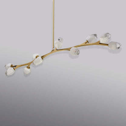 19" 10 Light Pendant, Clear/Frosted