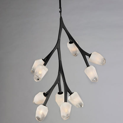 37.5" 10 Light Pendant, Clear