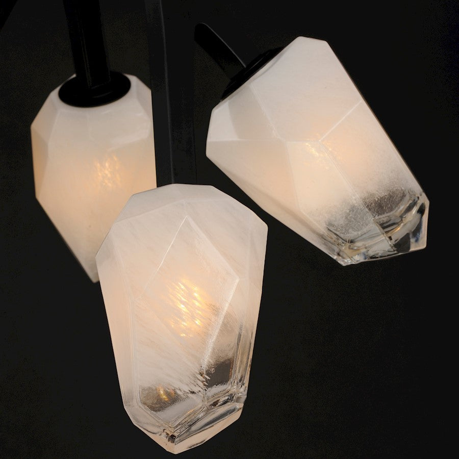37.5" 10 Light Pendant, Clear