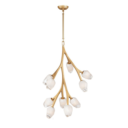 37.5" 10 Light Pendant, Clear