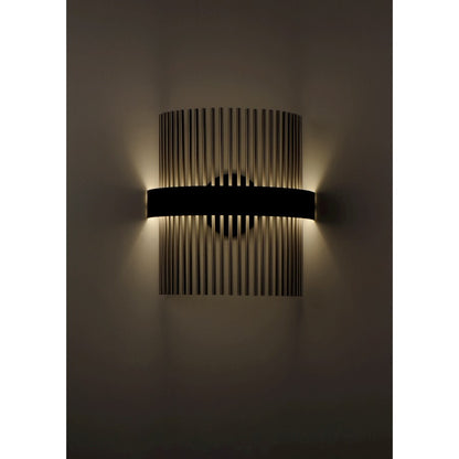 ET2 Lighting Chimes LED 2-Light Wall Sconce in Black/Satin Nickel