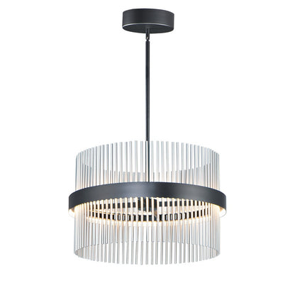 ET2 Lighting Chimes 2-Light 5CCT Select 24" Pendant, Black/Nickel