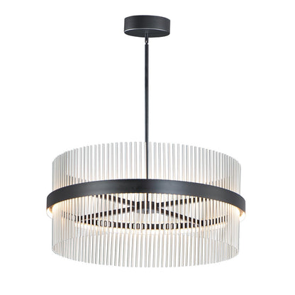 ET2 Lighting Chimes 2-Light 5CCT Select 36" Pendant, Black/Nickel
