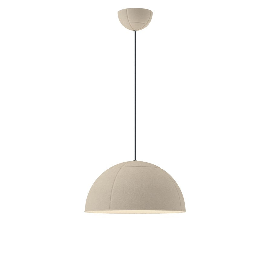 ET2 Lighting Wimbledon 1 Light 16" LED Pendant, Light Cream - E34614-LC