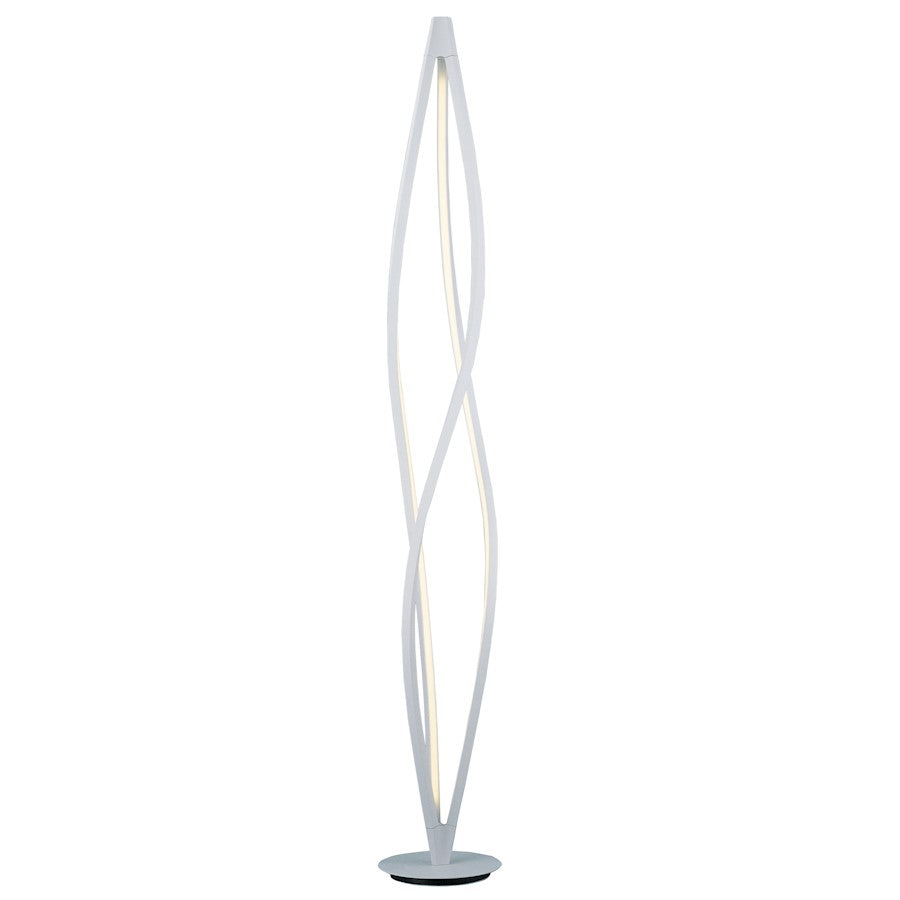 ET2 Lighting Cyclone LED 3-Light 72" Floor Lamp, White/White