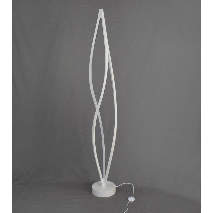 ET2 Lighting Cyclone LED 3-Light 72" Floor Lamp, White/White