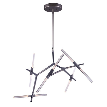 ET2 LightingLt Saber 10Lt LED Pendant, Gunmetal/Clear Acrylic
